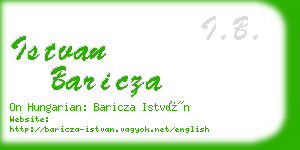 istvan baricza business card